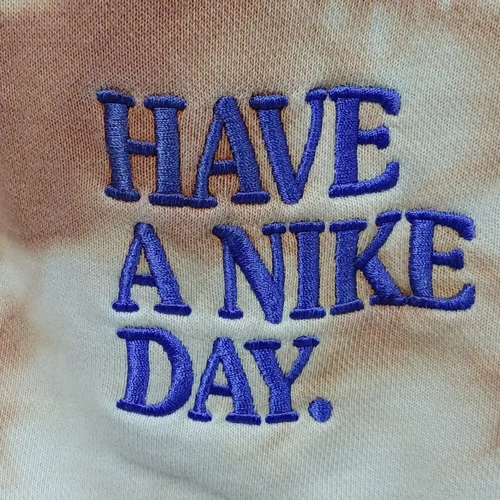 Nike Tie Dye Brown Sweatshirt Long Sleeve Crew Neck Men Size XL